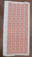 Type IRIS - 1,50 Fr - Planche De 50 Timbres FRANCE / 1941 / Y&T N° 435 - 1939-44 Iris