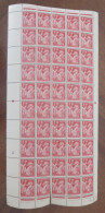 Type IRIS - 1 Fr - Planche De 50 Timbres FRANCE / 1941 / Y&T N° 433 - 1939-44 Iris