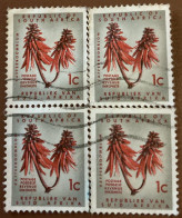 South Africa 1961 Flower Erythrina Lysistemon 1 C - Used X4 - Oblitérés