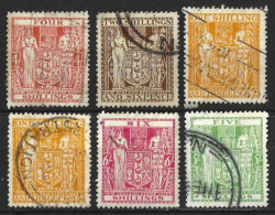 NEW ZEALAND.....MIXED REIGNS...ARMS.......6 X POSTAL FISCAL, TO SORT......USED.. - Used Stamps