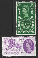 GB...QUEEN ELIZABETH  II..(1952-22.)...." 1960..".....G.L.O......GENERAL LETTER OFFICE....SET OF 2....USED.... - Used Stamps