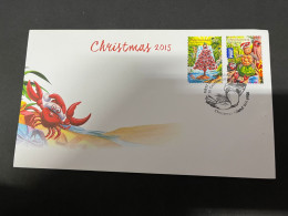 26-7-2023 (3 S 46) Australia Christmas Island - FDC Cover  - Christmas 2015 - Christmas Island