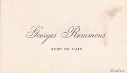 ROULERS Georges ROMMENS Juge De Paix Carte De Visite Fin 19e Siècle ARDOOIE - Cartes De Visite