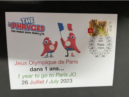 26-7-2023 (3 S 48) Jeux Olympique - JO De Paris - 1 Year To Go Today - 1 Ans Avant Ce Jour... - Verano 2024 : París