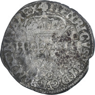 Monnaie, France, Henri IV, Douzain Aux Deux H, Date Incertaine, Saint Lô, B+ - 1589-1610 Henry IV The Great