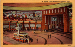 Ohio Cincinnati Union Terminal Lobby Curteich - Cincinnati