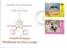 COTE D'IVOIRE FDC 1981 CONQUETE DE L'ESPACE - Côte D'Ivoire (1960-...)