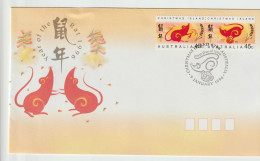 Christmas Island 1996 Year Of The Rat,First Day Cover - Christmas Island