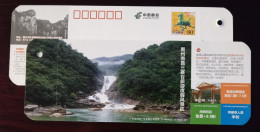 Mountain Waterfall,China 2011 Mt.Nankunshan National 4A Tourist Resort Scenic Area Advertising Pre-stamped Card - Autres & Non Classés