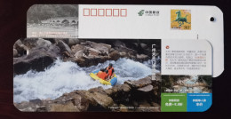 River Rafting On Rubber Boat,China 2011 Guangdong Dafengmen Drifting Scenic Area Advertising Pre-stamped Card - Rafting