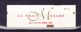 FRANCE, YT  Carnet 2614C11 Non Ouvert, ** MNH, Le Train MOZART 9/26 Avril 1991 (8B384) - Musique