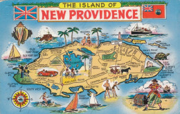 CARTOLINA  THE ISLAND O NEW PROVIDENCE,BAHAMAS-BOLLO STACCATO,VIAGGIATA 1961 - Bahama's