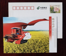 Dafengwang Full Feed Crawler Combine Harvester In Rice Field,CN 09 The 80th Anniversary Of Founding Jiayin County PSC - Agriculture