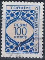 Türkei Turkey Turquie - Dienst/Service Ornament (MiNr: 133) 1973 - Gest Used Obl - Timbres De Service