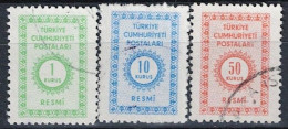 Türkei Turkey Turquie - Dienst/Service Wertziffer Im Sonnenkranz (MiNr: 100/2) 1965 - Gest Used Obl - Francobolli Di Servizio