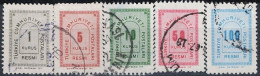 Türkei Turkey Turquie - Dienst/Service Wertziffer Im Bogen (MiNr: 85/9) 1963 - Gest Used Obl - Francobolli Di Servizio