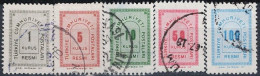 Türkei Turkey Turquie - Dienst/Service Wertziffer Im Bogen (MiNr: 85/9) 1963 - Gest Used Obl - Dienstmarken