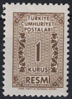 Türkei Turkey Turquie - Dienst/Service Wertziffer Und Ranken (MiNr: 78) 1962 - Postfrisch ** MNH - Dienstmarken