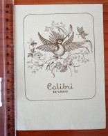 Ex-libris. Oiseau Papillon Colibri. Exlibris. Bird Butterfly Hummingbird - Bookplates
