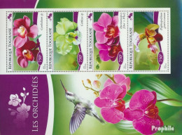 Togo 6396-6399 Kleinbogen (kompl. Ausgabe) Postfrisch 2014 Orchideen - Togo (1960-...)