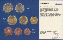 Slowenien 2008 Stgl./unzirkuliert Kursmünzensatz Stgl./unzirkuliert 2008 EURO-Nachauflage - Slovenië