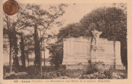 85 - Carte Postale Ancienne De  Luçon   Le Monument Aux Morts  (Sans Doute Un Carnet ) - Lucon