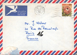 AFRIQUE DU SUD SEUL SUR LETTRE POUR LA FRANCE 1982 - Cartas & Documentos