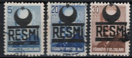 Türkei Turkey Turquie - Dienst/Service Aufdruck RESMI (MiNr: 14/6) 1951 - Gest Used Obl - Official Stamps