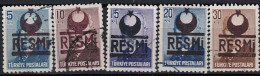 Türkei Turkey Turquie - Dienst/Service Aufdruck RESMI (MiNr: 18/22) 1953 - Gest Used Obl - Dienstzegels