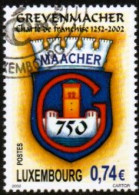 LUXEMBOURG, LUXEMBURG 2002,  MI 1589, 750 JAHRE STADTFREIHEIT GREVENMACHER, ESST GESTEMPELT, OBLITÉRÉ - Used Stamps