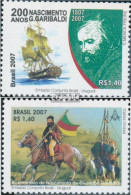 Brasilien 3497-3498 (kompl.Ausg.) Postfrisch 2007 200. Geb. Giuseppe Garibaldi - Neufs