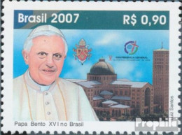 Brasilien 3490 (kompl.Ausg.) Postfrisch 2007 Reise Papst Benedikt XVI - Neufs