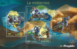 Togo 6907-6910 Kleinbogen (kompl. Ausgabe) Postfrisch 2015 Moto-Cross - Togo (1960-...)