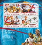 Togo 6844-6847 Kleinbogen (kompl. Ausgabe) Postfrisch 2015 Malaria - Togo (1960-...)