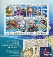 Togo 6824-6827 Kleinbogen (kompl. Ausgabe) Postfrisch 2015 Museum Von Monaco - Togo (1960-...)