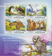 Togo 6769-6772 Kleinbogen (kompl. Ausgabe) Postfrisch 2015 Eulen - Togo (1960-...)