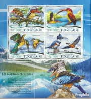 Togo 6764-6767 Kleinbogen (kompl. Ausgabe) Postfrisch 2015 Eisvögel - Togo (1960-...)