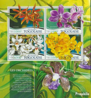Togo 6749-6752 Kleinbogen (kompl. Ausgabe) Postfrisch 2015 Orchideen - Togo (1960-...)