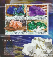Togo 6744-6747 Kleinbogen (kompl. Ausgabe) Postfrisch 2015 Mineralien - Togo (1960-...)