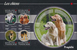 Togo 6734-6737 Kleinbogen (kompl. Ausgabe) Postfrisch 2015 Hunde - Togo (1960-...)