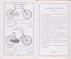 37 - TOURS - BICYCLETTE  CYCLE Cycles BETTINA  -  Catalogue 12 Pages - DIFFERENTS MODELES  FABRICATION FRANÇAISE - Autres & Non Classés