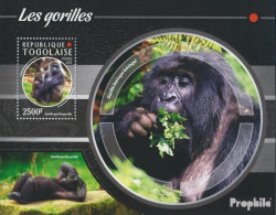 Togo Block 1164 (kompl. Ausgabe) Postfrisch 2015 Gorillas - Togo (1960-...)