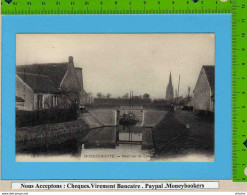 CPA :  HONDSCHOOTE : Pont De La Colme  Peniche Sous Le Pont - Hondshoote