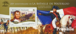 Togo Block 1131 (kompl. Ausgabe) Postfrisch 2015 Schlacht Von Waterloo - Togo (1960-...)