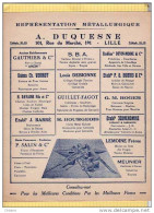 BUVARD  :Representation A.DUQUESNE LILLE  Publicités    Grand Format - Elektrizität & Gas