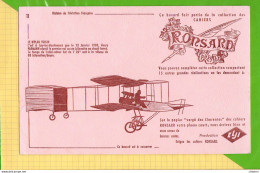 BUVARD : Cahiers RONSARD Aviation  LE BIPLAN VOISIN N°11 - Cartoleria