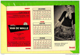 BUVARD & Blotting Paper : ODILON TRANSPORT ROUTIER  VAN DE WALLE  Calenfrier 1958 - Transports