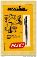 BUVARD : Un Stylo BIC Inspection  Couleur Jaune - Papeterie