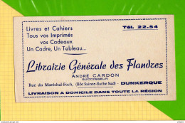 BUVARD & Blotting Paper :  Librairie Generale Des Flandres ANDRE CARDON DUNKERQUE - Stationeries (flat Articles)