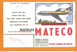 BUVARD&Blotter Paper:  Matelas MATECO / Avion DE HAVILLAND Grande Bretagne ( Saint Venant ) - Banca & Assicurazione